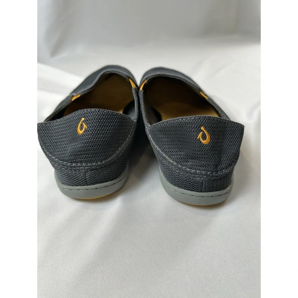 Olukai‎ Nohea Mesh Mens Size 9.5 Gray Mesh Slip On Casual Shoes Loafers Comfort